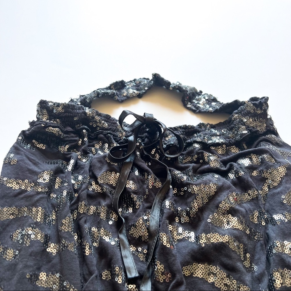 Vanita Rosa Paris Luxe Midnight Sky Sequin Dress / Halter / Resort Cover-up S - Picture 13 of 14